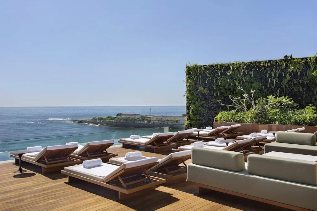 Ocean view from luxury rooftop in Rio de Janeiro, Brazil