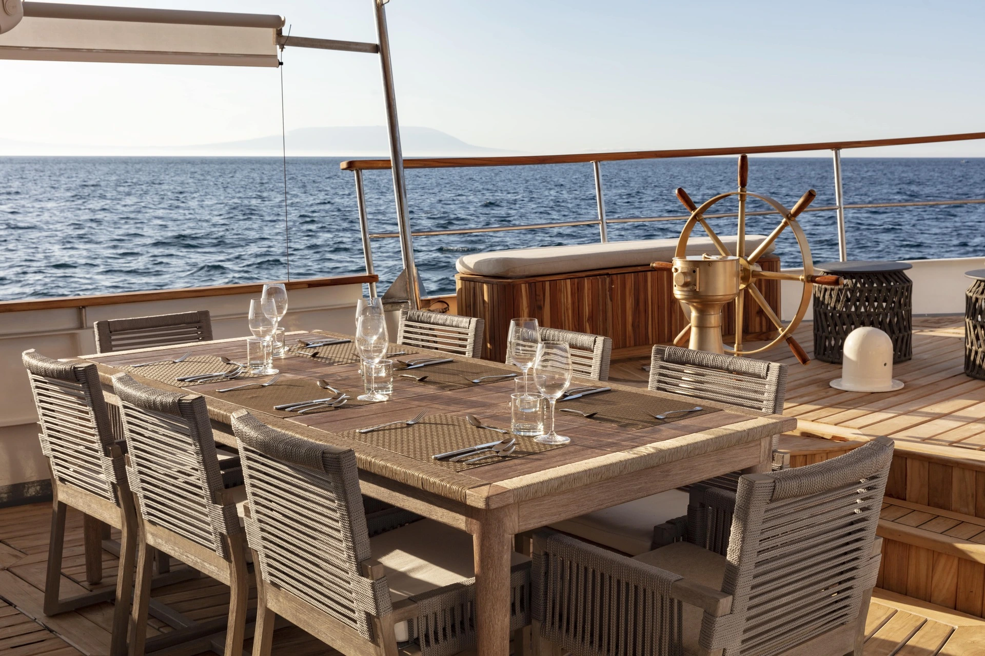 Grace Yacht Exterior dining area
