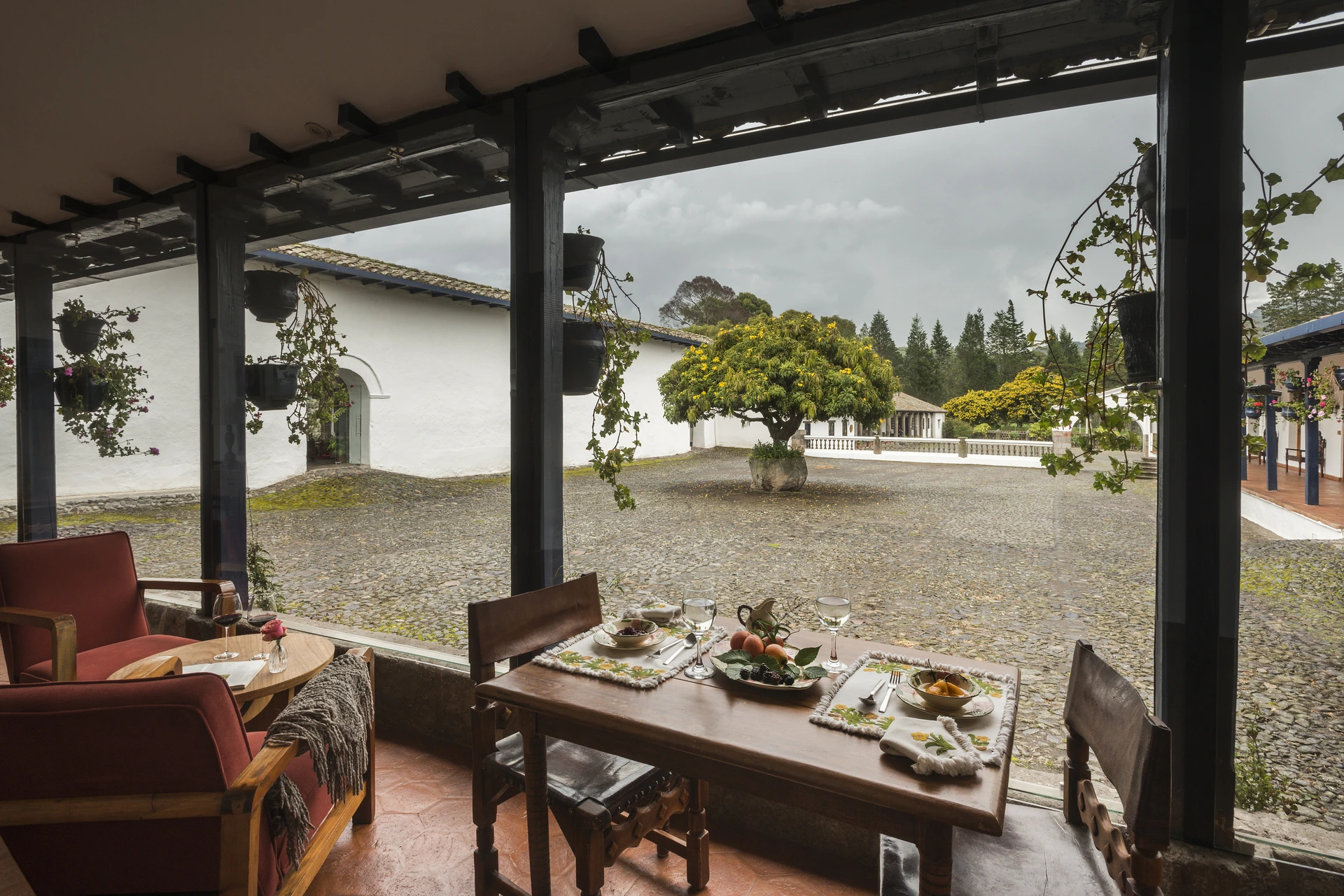 Hacienda Zuleta view from the dining room