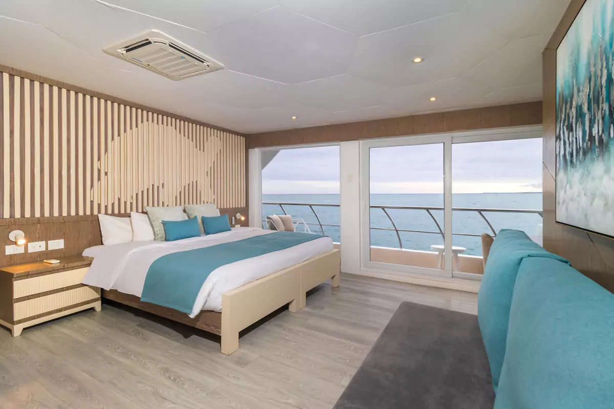 Luxury suite in private cruise in Galapagos