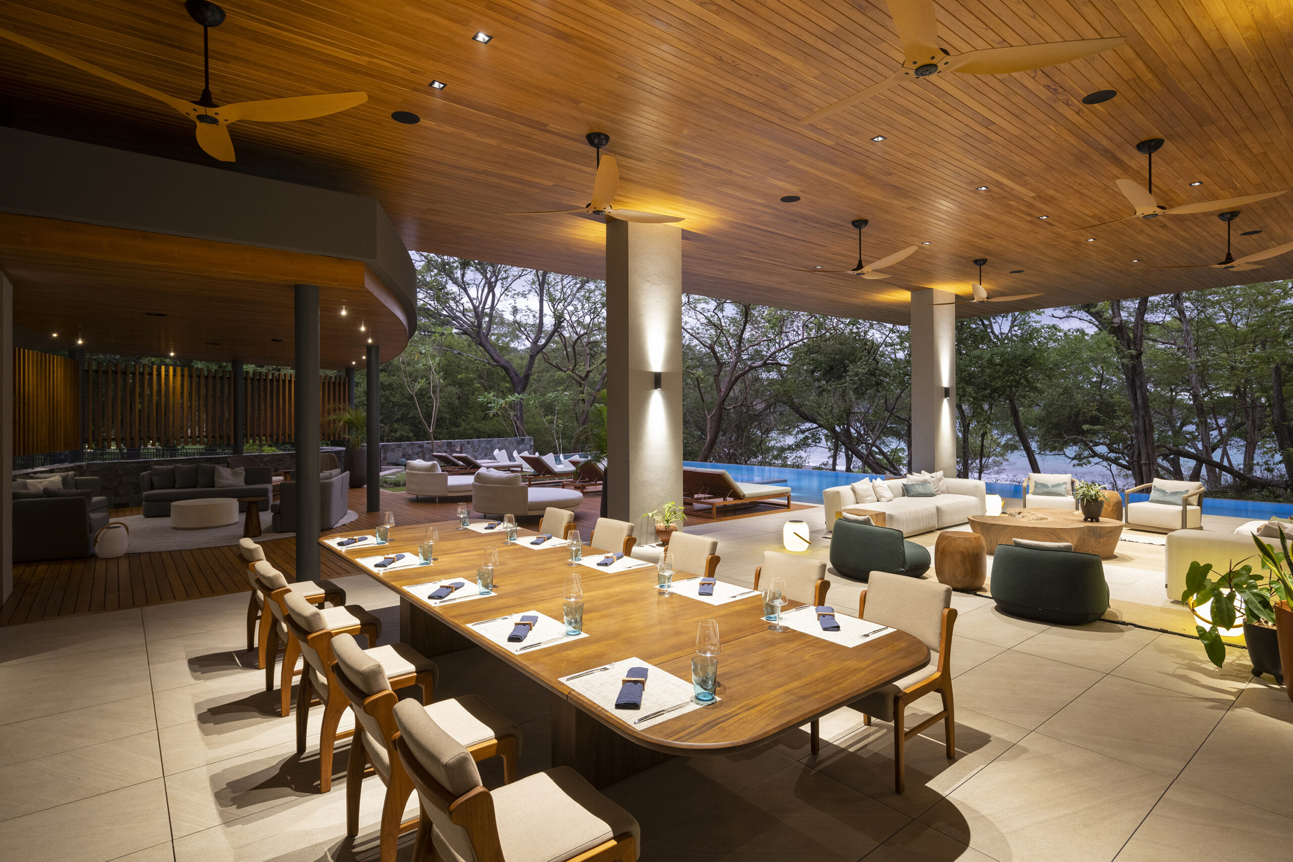 Outside dining area